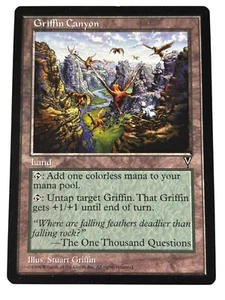 MTG Griffin Canyon Visions Near Mint NM Regular Vintage Old School Magic - Picture 1 of 2