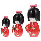 NUOBESTY 3pcs Japanese Doll Figurine Set for Decoration