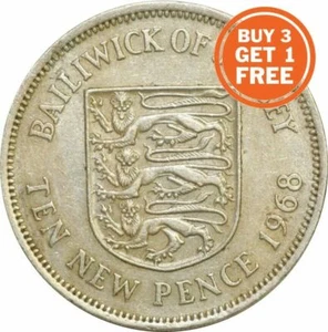 JERSEY 10P TEN PENCE 1968 TO 2016 CHOICE OF DATE BOTH STYLES - Picture 1 of 24