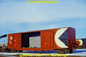 ORIGINAL SLIDE CANADIAN PACIFIC RWY DBLE PLUG DOOR BOXCAR 204127 SASKATOON SASK - Bild 1 von 1