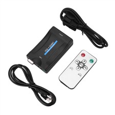 VGA to SCART Converter USB w/ Remote Control Audio Adapter VGA Cable