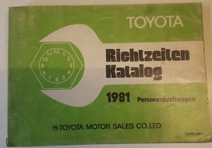 Manual de taller horarios indicativos Toyota Celica, Cressida, Crown, Starlet 1981 - Imagen 1 de 4