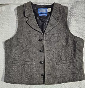 VTG Pendleton High Grade Western Wear vest Made in USA Size 40 100% Virgin Wool - Picture 1 of 15
