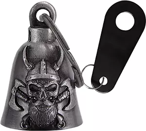 Motorcycle Viking Skull Gremlin Bell - Rider Protector Biker Guardian- Good Luck - Picture 1 of 9