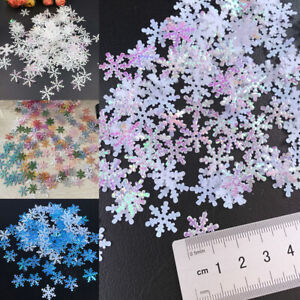 300PCS Snowflake Table Scatter Confetti White Christmas Winter gift Card Party