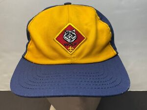 Cub Scouts Wolf hat cap youth boys 7" small medium Bsa twill uniform snap blue