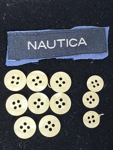 Replacement Buttons for Nautica shirt 8 Shirt, 3 collar buttons Off-white, pearl - Picture 1 of 2
