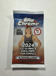 (1) 2024 Topps Chrome Team EE. UU. Olímpico y Paralímpico Paquete Sellado de Fábrica De Caja - Imagen 1 de 2