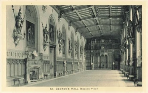 Postcard UK Windsor Castle St. George's Hall - Picture 1 of 2