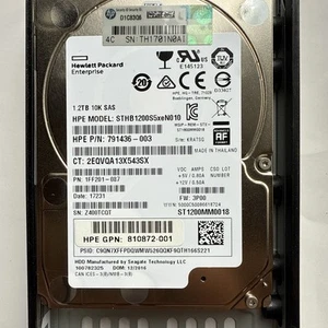 HP 3PAR 840459-001 1,2 To 10 000 tr/min 2,5 pouces Disque dur SAS 791436-003 STHB1200S5xeN010 - Photo 1/5