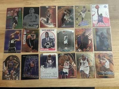 ¡Lote de 70+ tarjetas de baloncesto de la NBA de los años 90 Jordan! Insertos Refractores Colección Novato! Foto 1 de 4