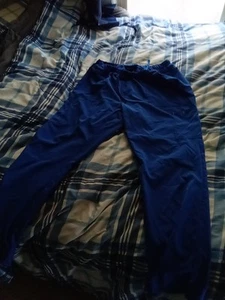 Scrubstar Large 4 Pocket Blue Medical Scrub Pants - Picture 1 of 8
