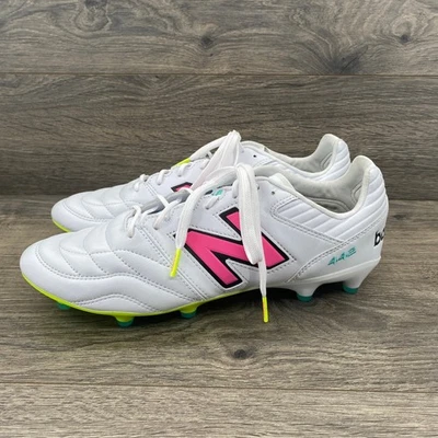 Botines de fútbol New Balance 442 FG blanco rosa verde para hombre EE. UU. 10,5 MS41FMWH Foto 1 de 4