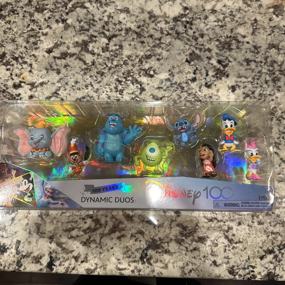 Disney 100 Dúos Dinámicos Coleccionista Figura Conjunto de 8 Piezas Nuevo en Caja Dumbo Lilo Foto 1 de 4