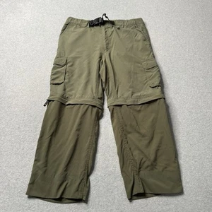 Boy Scouts Switchback Uniform Pants Mens Small Green Nylon Convertible Belted - Picture 1 of 14