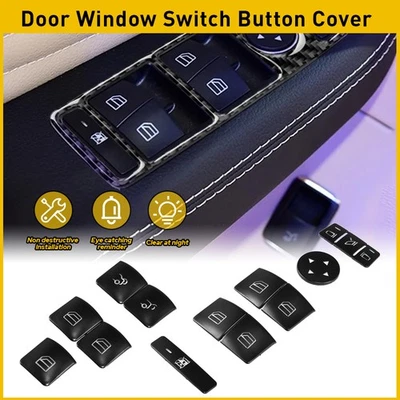 Fits Mercedes-Benz E350 2010-2015 Car Door Lock Unlock Switch Button Cover Trim - Image 1 of 4