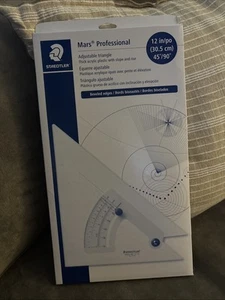 STAEDTLER 12” Adjustable Triangle Mars Professional 964 51-12 NIB - Picture 1 of 7