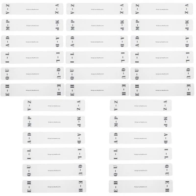  5 Count Alphabet Record Dividers Cd Category Label Vinyl Classification Cards - Image 1 of 4