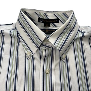 Tommy Hilfiger Dress Shirt Mens 16 32-33 Striped TLC The Lifetime Collar Vintage - Picture 1 of 13