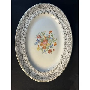Vintage Edwin Knowles Frühling Bouquet Floral 13 1/4" x 10" Platte - Bild 1 von 5