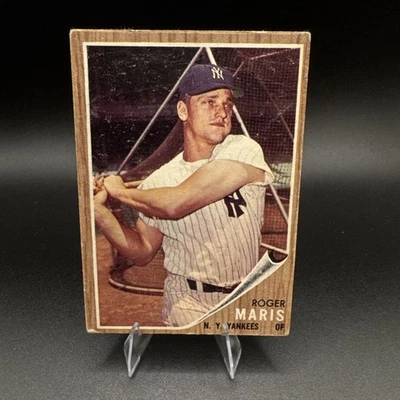 1962 Topps Roger  Maris # 1 Paper loss(Back) - Image 1 of 2