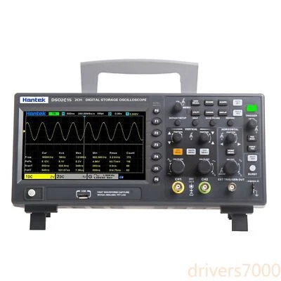 Hantek Digital Storage Oscilloscope 2CH 150Mhz 1GS/s DSO2C15+2D15 Signal Source - Image 1 of 4