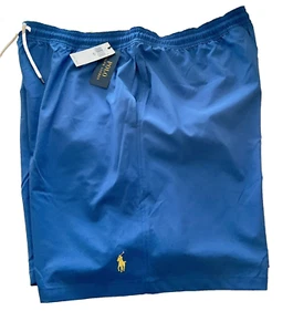 NWT Polo Ralph Lauren Men Swim WearTrunks Royal BlueYellow Pony Accents 2XLT $95 - Picture 1 of 20