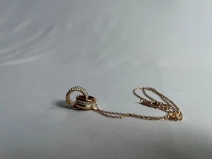 Pandora Kette Verflochtene Ringe rose rot gold - Bild 1 von 3