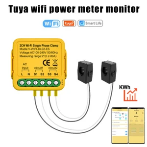 Tuya Smart Wifi Smart Energy Meter 80A Solar PV System Power Monitor AC110-240V, - Picture 1 of 18