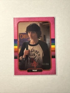 2023 Topps Zerocool Stranger Things Season 4 "MIKE WHEELER" 1986 Pink 47/86 - Picture 1 of 2