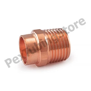 (50) 1/2" C x 1/2" Male NPT Threaded Copper Adapters - Picture 1 of 1