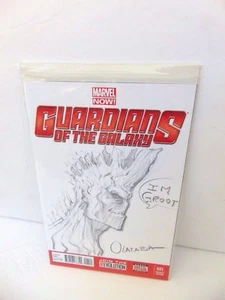Guardianes de la Galaxia #1 CÓMIC 2013 BOCETO ORIGINAL DE GROOT OLAZABA GOTG/PELÍCULA - Imagen 1 de 3