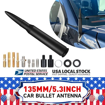ANTENA DE ALEACIÓN DE ALUMINIO CALIBRE 50 BULLET negra para Nissan Frontier 2000-2019 Foto 1 de 4