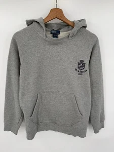 Polo Ralph Lauren Boys Large 16/18 Bleecker Crest Afterhood Hoodie Gray RARE - Picture 1 of 4