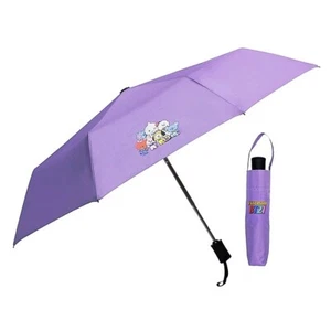 BTS × Line Friends Character Purple Triple-Folding Umbrella BT21 Vintage Group - Picture 1 of 8