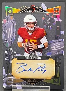 2022 WILD CARD 5 CARD DRAW BROCK PURDY 49ERS AUTO TRUE 1/1 - Foto 1 di 2