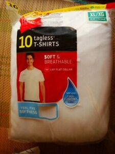 HANES MENS  TAGLESS TSHIRT  10 PACK    X-LARGE    ~NEW IN PACKAGE~