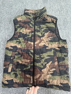 Мужской стеганый жилет-пуховик Aeropostale камуфляж на молнии для улицы размер S - Изображение 1 из 4