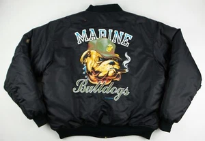 Vintage Rothco Marine Bulldogs MA-1 Flight Bomber Jacket Size Men's XXL - Picture 1 of 6