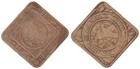 Gent 50 Centiemen 1915 offizielles Notgeld Fehlprägung : 90° Stempeldr.   103699