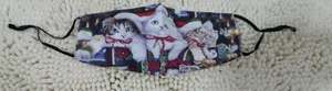 Christmas Face Mask, 3 CHRISTMAS KITTIES - Picture 1 of 3