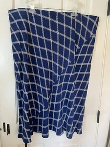 FALDA MIDI DE MUJER AVA & VIV DE IMPRESIÓN AZUL - TALLA 2X - 0450 - Imagen 1 de 8