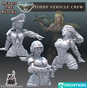 Pinup Vehicle Crew x 3 models (28 / 32mm scale) - Picture 1 of 1