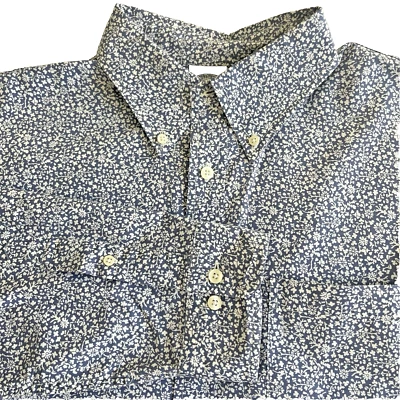 Camisa Polo Brooks Brothers 1818 Regent Fit Original Para Hombre XL Azul Floral Algodón Foto 1 de 4
