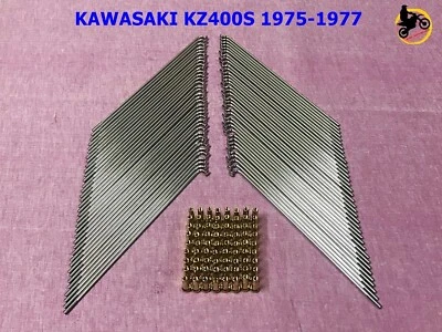 KAWASAKI KZ400S 1975-1977 FRONT & REAR SPOKE SET GOLD NIPPLES 80 PCS  *nan3722* Foto 1 de 4