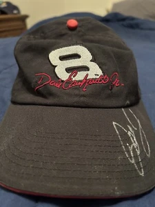 DALE EARNHARDT JR VINTAGE #8 AUTOGRAPHED HAT & HOLIDAY ORNAMENT - Picture 1 of 8