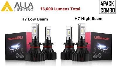 Alla Lighting LED High Low Beam Headlight Bulb Light Kit for FORTWO, Xenon White - Image 1 of 4