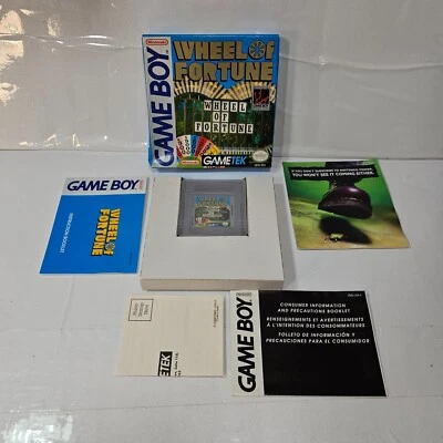 Wheel of Fortune (Nintendo Gameboy, 1990) CIB Game Box Manual Inserts - Image 1 of 4