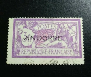 SELLOS ANDORRA FRANCESA USADOS 1931 PRIMERA EMISION SOBRECARGADA 3 FRAN CAT 100€ - Imagen 1 de 2