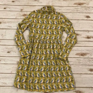 Mini Boden Jersey Knit Long Sleeve Turtleneck Owl Dress - Picture 1 of 13